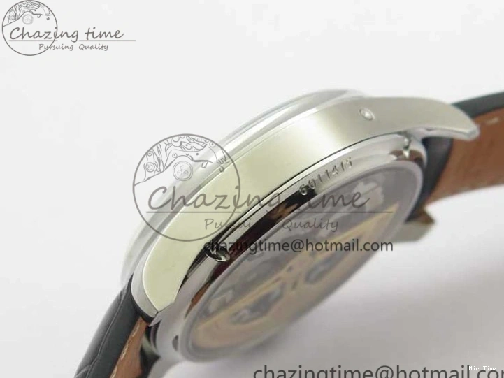 MIROTIME 0128 Portugieser Perpetual Calendar IW503406 V9F 1:1 Best Edition Silver Dial on Black Leather Strap A FastDry 7115